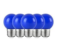 5 ampoules LED E27, 2 W, ampoule bleue, 200 lm, équivalent aux ampoules halogènes 20W, lampe décorative, AC 220V-240V