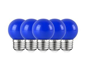 5 ampoules LED E27, 2 W, ampoule bleue, 200 lm, équivalent aux ampoules halogènes 20W, lampe décorative, AC 220V-240V