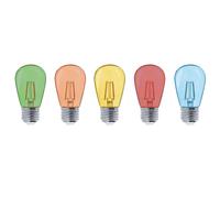 5 ampoules multicolore party e27