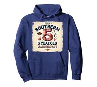 5 and Full of Southern Charm Cadeau d'anniversaire USA Sweat à Capuche, Unisexe pour Adultes, Bleu Marine, XL