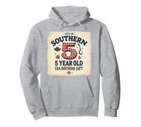 5 and Full of Southern Charm Cadeau d'anniversaire USA Sweat à Capuche, Unisexe pour Adultes, Gris Chiné, L