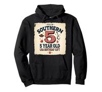 5 and Full of Southern Charm Cadeau d'anniversaire USA Sweat à Capuche, Unisexe pour Adultes, Noir, XXL