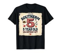 5 and Full of Southern Charm Cadeau d'anniversaire USA T-Shirt, Homme, Noir, L