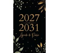 5 Ans Agenda de Poche 2027-2031: Planificateur mensuel 60 mois, du Janvier 2027 à Décembre 2031, Format Compact 10,8 x 17 cm Avec Jours Fériés