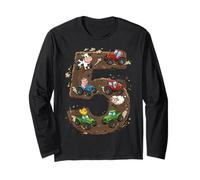 5 Ans Anniversaire Ferme Animaux Tracteur Cinq Manche Longue
