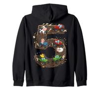 5 Ans Anniversaire Ferme Animaux Tracteur Cinq Sweat à Capuche