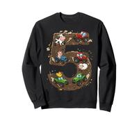 5 Ans Anniversaire Ferme Animaux Tracteur Cinq Sweatshirt