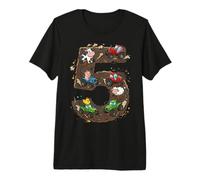 5 Ans Anniversaire Ferme Animaux Tracteur Cinq T-Shirt Haut de Gamme