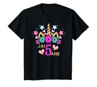 5 ans anniversaire fille licorne j'ai 5 ans T-Shirt