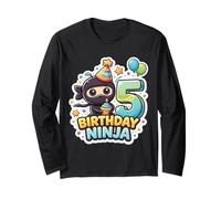 5 Ans Anniversaire Ninja Boys Five 5th Fifth Kids Party Fun Manche Longue