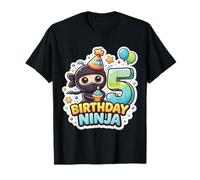 5 Ans Anniversaire Ninja Boys Five 5th Fifth Kids Party Fun T-Shirt