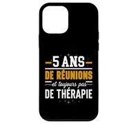 5 Ans De Service Anniversaire Travail 5 Ans Employe Humour Coque pour iPhone 12 Mini