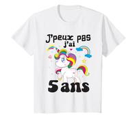 5 Ans Fille - J’Peux Pas J’ai 5ans Licorne Fillette 5 ans T-Shirt