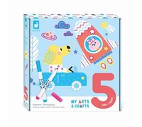 Janod Coffret créatif Dessin Graphisme – 8 illustrations + 2 feutres effaçables – 5 ans