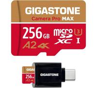 [5 Ans Récupération De Données Gratuite] Carte Mémoire Microsdxc 256 Go Avec Usb 3.2 Type C Lecteur De Carte, Camera Pro Max, Vitesse Jusqu'À 130/85 Mo/S, Pour Gopro, Dji, Drone, 4K A2 V30