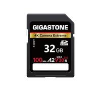 [5 Ans Récupération de données Gratuite] GIGASTONE 32Go Carte SD, 4K Camera Extreme, Vitesse jusqu'à 100 Mo/s, A2 V30 U3 SDHC Video pour Canon Nikon Sony Kodak Panasonic avec 1 Mini étui