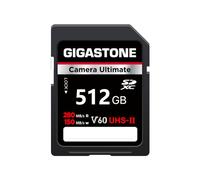 [5 Ans Récupération de données Gratuite] GIGASTONE UHS-II V60 512Go Carte SD, Camera Ultimate, Vitesse jusqu'à 280/150 Mo/s, pour Canon Nikon Sony Pentax Kodak Olympus Panasonic avec 1 Mini étui