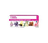 DTM - Loisirs créatifs - Parfum pour bougie et savon - lot de 5flacons de 27ml - fleurs et epices
