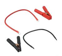 5 AWG 16 mm² pour câbles de batterie avec pinces crocodiles et œillets M8 pour connexion à l'énergie solaire 12 V de voiture, bateau, rouge et noir, longueur 50 cm