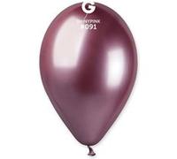 5 ballons bio shiny brillant 33cm rose - gemar 347272 Rose G