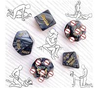 ̣ σ 5 Black Dice Couples Cadeau Pour Amis Jeu Jouets Humour,Cadeau Pour Hommes Femmes