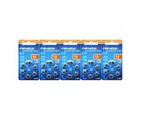 5 Blister de 6 piles Renata ZA13 orange -