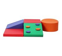 5 Blocs d'Escalade/ Construction en Mousse Douce pour Bébé 1-3 Ans - Ramper, Glisser et Jouer Actif -Modules de Motricité-Rouge