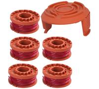 5 Bobine pour coupe,1 Capuchons de bobine，Compatible avec WORX 20V Grass Trimmers WG180 /WG163/ WG175，Ø 1,65 mm 3 mètres