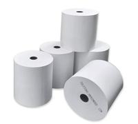 5 bobine thermique pour caisse enregistreuse ticket caisse recharge standard rouleau 80 x 80 mandrin 12mm papier thermique 50g adapté caisses enregistreuses imprimante thermique balance thermique