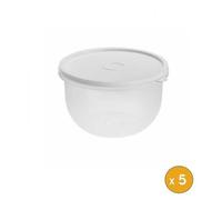 5 Boîtes alimentaires hermétiques rondes 2 litres