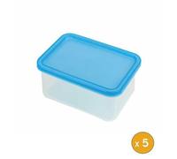 5 Boites plastiques hermétiques professionnelles 400 ml