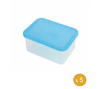 5 Boites plastiques hermétiques professionnelles 800 ml