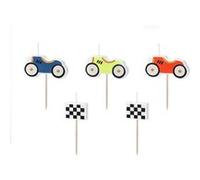 5 bougies anniversaire course auto rétro 2-3cm - générique scs-18 Multicolore G