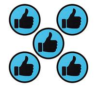 5 Bravo ou comme Aimants pour Tableau magnétique, réfrigérateurs et Tableau Blanc - Emoji Thumbs up Or Like Magnet