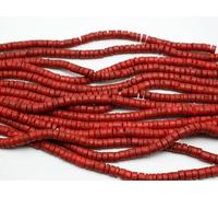 5 brins de Perles Heishi en Noix de Coco Naturelles Rouges de 55,9 cm, 5 mm, Fabrication de Bijoux - par défaut