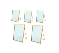 5 cadres en verre rectangulaires vintage 13 x 18,5 cm