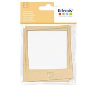 Cadres photobooth en bois à décorer - 10,5 x 9 cm - 5 pcs Beige