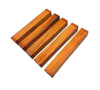 5 Carrelets Bois Cocobolo Bloc 140x20x20mm, Bois Massif Pour Stylos, Artisanat, Sculpture Et Tournage Sur Bois
