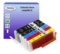 5 Cartouches compatibles avec Canon PGI-580, CLI-581 XL pour Canon Pixma TS9550, TS9551C Noire + Couleur G