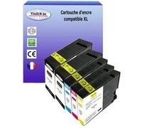 5 Cartouches compatibles avec Canon PGI2500XL (1Bk/1C/1M/1Y) -