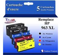 5 Cartouches compatibles avec HP 963XL pour HP OfficeJet Pro 9019, 9020 - T3AZUR G