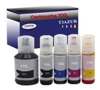 5 Cartouches Compatiblespour Epson EcoTank ET-7700, ET-7750 remplace Epson 105 / 106 - T3AZUR G