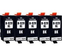 5 Cartouches d'encre avec Puce Compatible avec HP 920 XL / CD975AE (Noir) pour HP OfficeJet 6000 6500 6500a 6500a Plus 7000 7500a