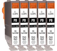 5 Cartouches d'encre Compatible avec Canon CLI-8 CLI-8bk Noir pour IP6600 IP6600D IP6600 Series IP6700D