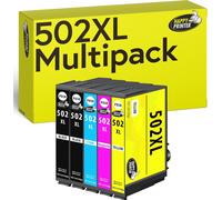 5 Cartouches d'encre Compatible avec Epson 502XL Multipack pour WF2860 WF2860dwf WF2865 WF2865dwf WF2880 WF2880dwf WF2885 WF2885dwf XP5100 XP5105 XP5115 XP5150 XP5155