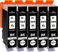 5 Cartouches d'encre Compatible avec HP 364 XL / CN684EE pour DeskJet 3070a 3520 D5400 D5445 OfficeJet 4610 4620 4622 7515 PhotoSmart 5510 5514 5520 5525 6510 6520 6525 7510 B8550 et Plus