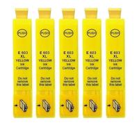 5 Cartouches d'encre compatibles avec Epson 603 XL Jaune pour Expression Home XP-2100 2105 2150 2155 3100 3105 3150 3155 4100 4105 4150 4155 Workforce WF-2810 2820 2830 2835 2840 2845 2850 2870