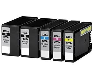 5 Cartouches d'encre compatibles pour Canon Maxify MB2000 Series, MB2050, MB2300 Series, MB2350 | PGI-1500XL