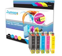 5 cartouches jet d'encre Jumao compatibles pour Epson WorkForce WF 2520NF 2530WF +Fluo offert