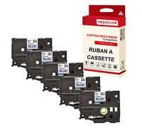5 Cassettes à Ruban étiqueteuse TZE-561 (Noir - Bleu) 36 mm * 8 m Compatible pour Brother P-Touch D800W, P900W, P950NW, 3600, 9